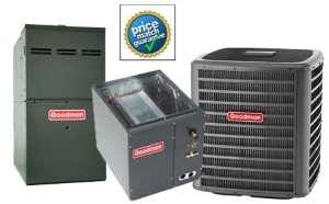 4 Ton Goodman GSX160481F CAPF4961D6D GME80805DNA SEER 16 Air Conditioner GAS FURNACE Split System